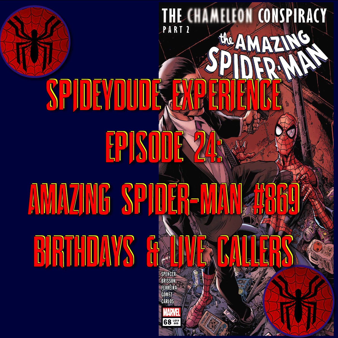 Spideydude Experience Episode 24: ASM 869. Spideydude.com 23rd Anniversary, and LIVE CALLERS